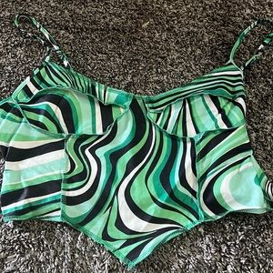 SHEIN EZwear Marbled Print Bandana Cami Top